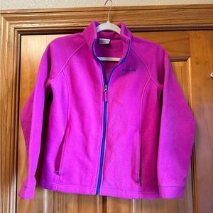 Columbia Zip Up Pink Sweatshirt - Girl's Size Large (14/16)